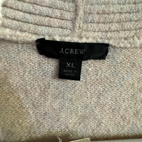 NWT j.Crew Pink Rainbow Supersoft Knit Cropped Cardigan Merino Alpaca Blend XL - Picture 7 of 10